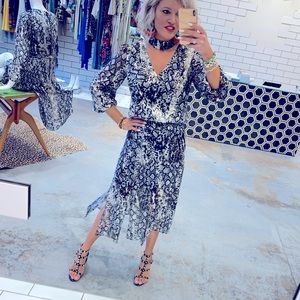 Snakeprint silk skirt & top set - alice + olivia